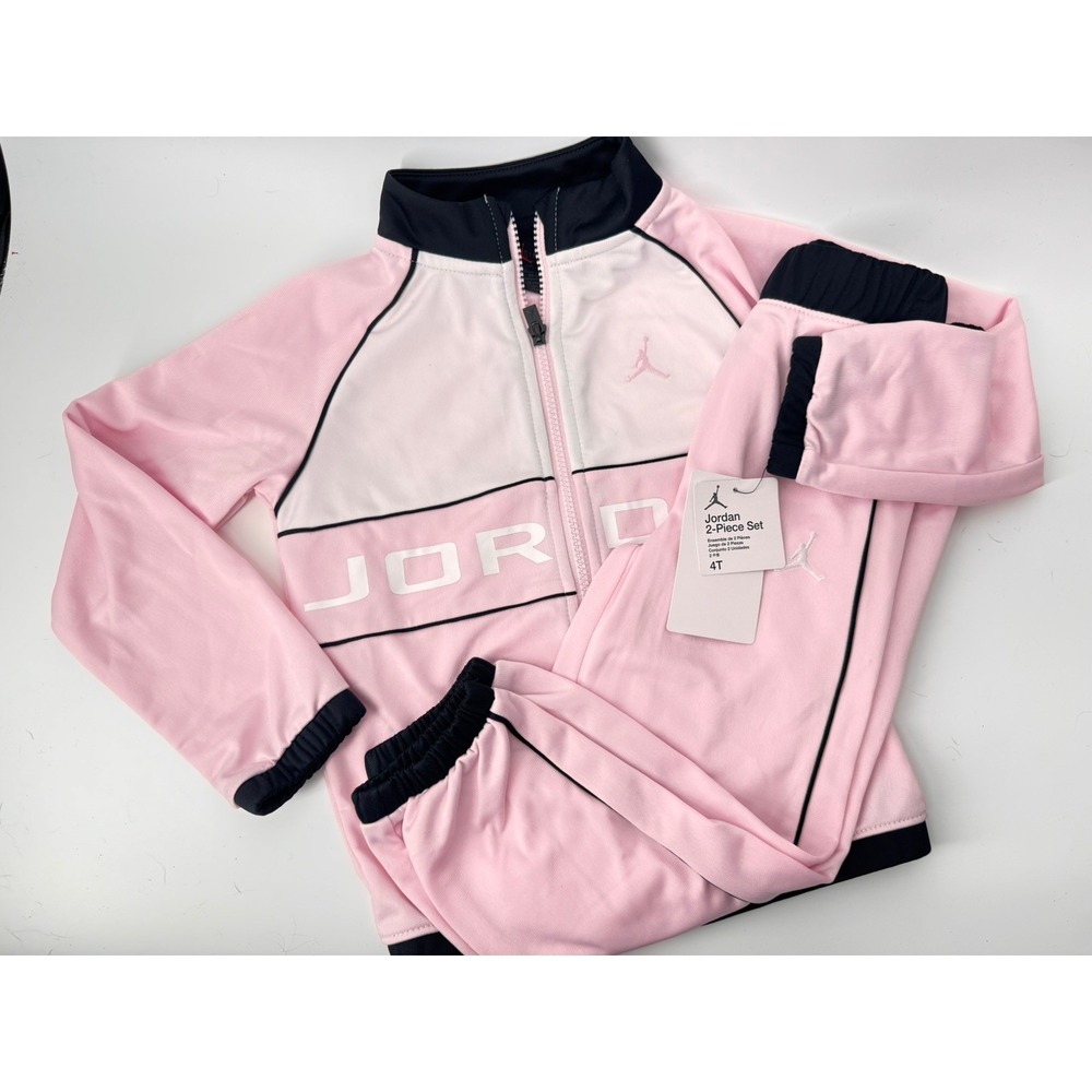 Nike Air Jordan Jacket pants Girls pink set outfit New NWT 4T